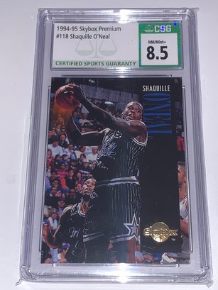 1994-95 SKYBOX PREMIUM SHAQUILLE ONEAL GRADED CSG NM-MT 8.5
