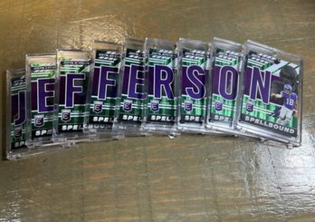 COMPLETE SET OF 2023 PANINI DONRUSS ELITE JUSTIN JEFFERSON SP SPELLBOUND SET IN ONE TOUCHES