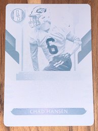 TRUE 1/1!!!  2017 PANINI PLATES AND PATCHES CHAD HANSEN CYAN PRINTING PLATE 2017 GOLD STANDARD FOOTBALL