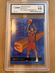 1994-95 HOOPS GRANT HILL LOTTERY EXCHANGE ROOKIE CARD GEM MINT 10
