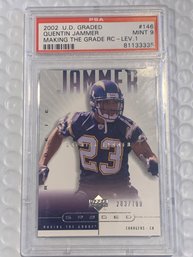 283/700!!  2002 UPPER DECK QUENTIN JAMMER MAKING THE DIFFERENCE ROOKIE CARD PSA MINT 9