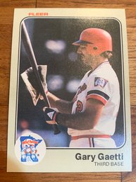 1983 FLEER GARY GAETTI 2ND YEAR CARD