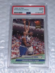 1992 FLEER ULTRA SHAQUILLE ONEAL ROOKIE CARD PSA MINT 9