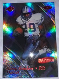 RARE /3500!!  BARRY SANDERS 1999 EDGE MASTERS HOLOSILVER RED FOIL