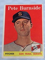 1958 Topps Pete Burnside Rookie Card EX-EXMINT