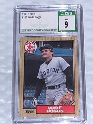 1987 TOPPS #150 WADE BOGGS GRADED MINT CSG 9