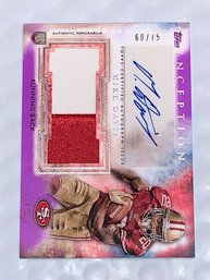 RARE 60/75!!  2015 TOPPS INCEPTION MIKE DAVIS RPA ROOKIE CARD AUTOGRAPHED GAME WORN JERSEY CARD