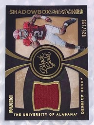RARE! 25/199!!  2016 PANINI BLACK GOLD DERRICK HENRY SHADOWBOXSWATCHES AUTHENTIC GAME WORN JERSEY ROOKIE CARD