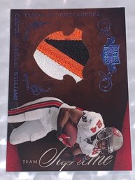 7/50!!  2010 PANINI CARNELL CADILLAC WILLIAMS PLATES AND PATCHES AUTHENTIC GAME WORN JERSEY TEAM SUPREME
