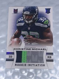 27/49!!  2013 PANINI MOMENTUM CHRISTINE MICHAEL ROOKIE INITIATION AUTHENTIC GAME WORN JERSEY RC