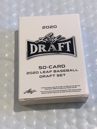 2020 LEAF DRAFT BASEBALL 50 CARD SET