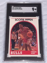 1989-90 NBA HOOPS SCOTTIE PIPPEN GRADED SGC MINT 9