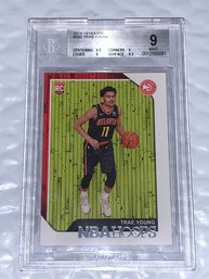 2018-19 HOOPS TRAE YOUNG ROOKIE CARD GRADED BECKETT MINT 9