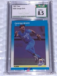 1987 FLEER GEORGE BRETT GRADED CSG NM-MT 8.5