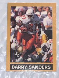 BARRY SANDERS COLLEGIATE SENSATIONS ROOKIE CARD