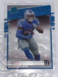 2020 PANINI CHRONICLES DONRUSS CLEAR DEANDRE SWIFT RATED ROOKIE CARD