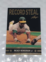 1991 LEAF RICKY HENDERSON RECORD STEAL GOLD FOIL