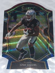 2021 PANINI SELECT JOSH JACOBS DIE CUT CONCOURSE SHIMMER PRIZM