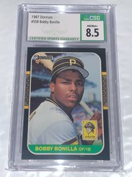 1987 DONRUSS #558 BOBBY BONILLA GRADED CSG NM-MT  8.5
