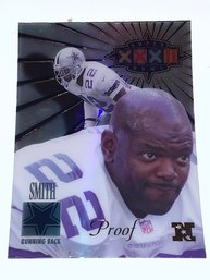 RARE PROOF /500 EMMITT SMITH 1998 COLLECTOR'S EDGE SUPER BOWL XXXII GOLD PROOF
