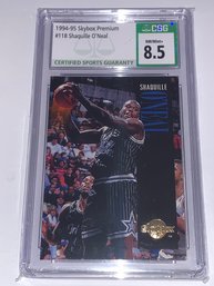 1994-95 SKYBOX PREMIUM SHAQUILLE ONEAL GRADED CSG NM-MT 8.5