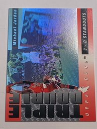 1993 UPPER DECK 3-D STANDOUTS SP TD2 MICHAEL JORDAN TRIPLE DOUBLE HOLO