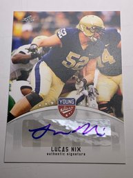 2012 LEAF YOUNG STARS LUCAS NIX AUTOGRAPHED ROOKIE CARD