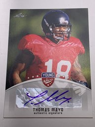 2012 LEAF YOUNG STARS THOMAS MAYO AUTOGRAPHED ROOKIE CARD