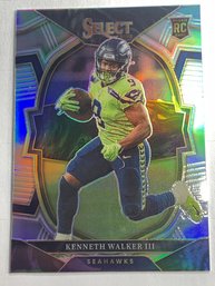 2022 PANINI SELECT KENNETH WALKER III SILVER CONCOURSE PRIZM ROOKIE CARD
