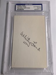 AUTHENTIC WHITEY FORD AUTOGRAPH PSA/DNA CERTIFIED AUTHENTIC