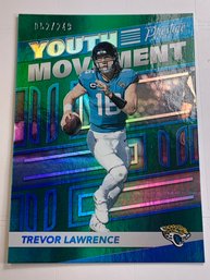 52/249!! 2022 PANINI PRESTIGE XTRA POINTS SP TREVOR LAWRENCE YOUTH MOVEMENT