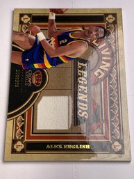 277/499!!  2010 PANINI CROWN ROYALE LIVING LEGENDS ALEX ENGLISH AUTHENTIC GAME WORN JERSEY