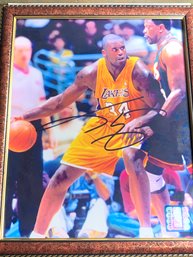 SHAQUILLE ONEAL PRE-PRINTED AUTOGRAPH 8x10 PICTURE W COA FRAMED