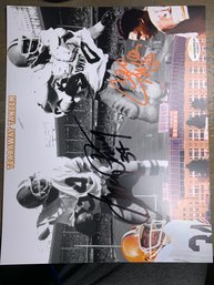 RARE CLEVELAND BROWNS LEGENDS GREG PRUITT & CLED MILLER CERTIFIED AUTOGRAPHED PICTURE W COA