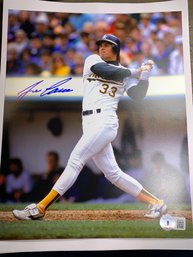 BECKETT CERTIFIED AUTOGRAPHED 8x10 JOSE CANSECO PHOTOGRAPH