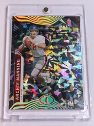 VERY RARE 11/11!! 2023 PANINI CHRONICLES ILLUSIONS DRAFT PICKS SSP #2 ARCHIE MANNING CRACKED ICE
