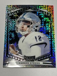 2022 LEAF METAL DRAFT CARSON STRONG SILVER MOJO ROOKIE CARD SP