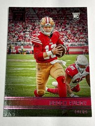 2022 PANINI CHRONICLES PA-19 BROCK PURDY PINK FOIL ROOKIE CARD