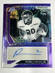 EXTREMELY RARE 8/15!! 2022 LEAF PRO SET PIERRE STRONG AUTOGRAPHED ROOKIE CARD