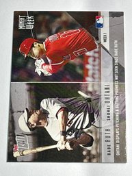 2018 TOPPS NOW BABE RUTH & SHOHEI OHTANI ROOKIE CARD DUAL MOMENT OF THE WEEK ROOKIE CARD INSERT MOW-1