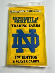 1ST EDITION COLLEGIATE COLLECTION UNIVERSITY OF NOTRE DAME CARDS PACK