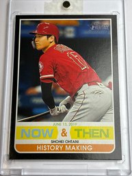 2020 TOPPS HERITAGE NOW & THEN SHOHEI OHTANI HISTORY MAKING INSERT NT-7