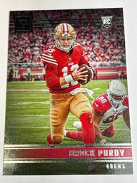 2022 PANINI CHRONICLES PA-19 BROCK PURDY SILVER FOIL ROOKIE CARD