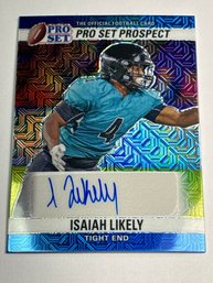 EXTREMELY RARE 8/20!! 2022 LEAF PRO SET PROSPECT 90-IL1 ISAIAH LIKELY BLUE MOJO AUTOGRAPHED ROOKIE CARD