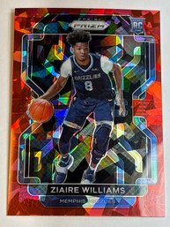 2021-22 PANINI PRIZM ZIAIRE WILLIAMS RED CRACKED ICE ROOKIE CARD