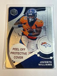 2022 PANINI ELEMENTS #58 JAVONTE WILLIAMS METAL ROOKIE CARD W PROTECTIVE COVER