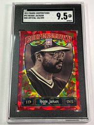152/399!! 2013 PANINI COOPERSTOWN #92 REGGIE JACKSON RED CRYSTAL CRACKED ICE GRADED SGC MINT 9.5