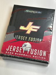FACTORY SEALED 2022 BASEBALL EDITION JERSEY FUSION BOX.   STARS LIKE MANTLE, TED WILLIAMS, DIMAGGIO.