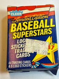 LIMITED EDITION COMPLETE SET OF 1987 FLEER BASEBALL SUPERSTARS WITH THE LOGO STICKERS
