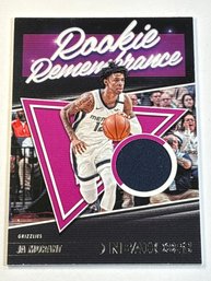 2021-22 PANINI HOOPS JA MORANT ROOKIE REMEMBRANCE AUTHENTIC PLAYER WORN JERSEY